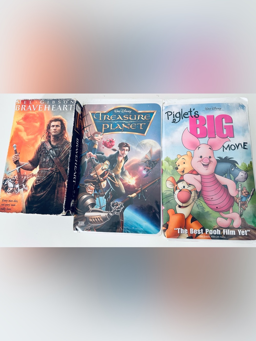 VHS Movie Bundle – Braveheart, Treasure Planet & Piglet’s Big Movie